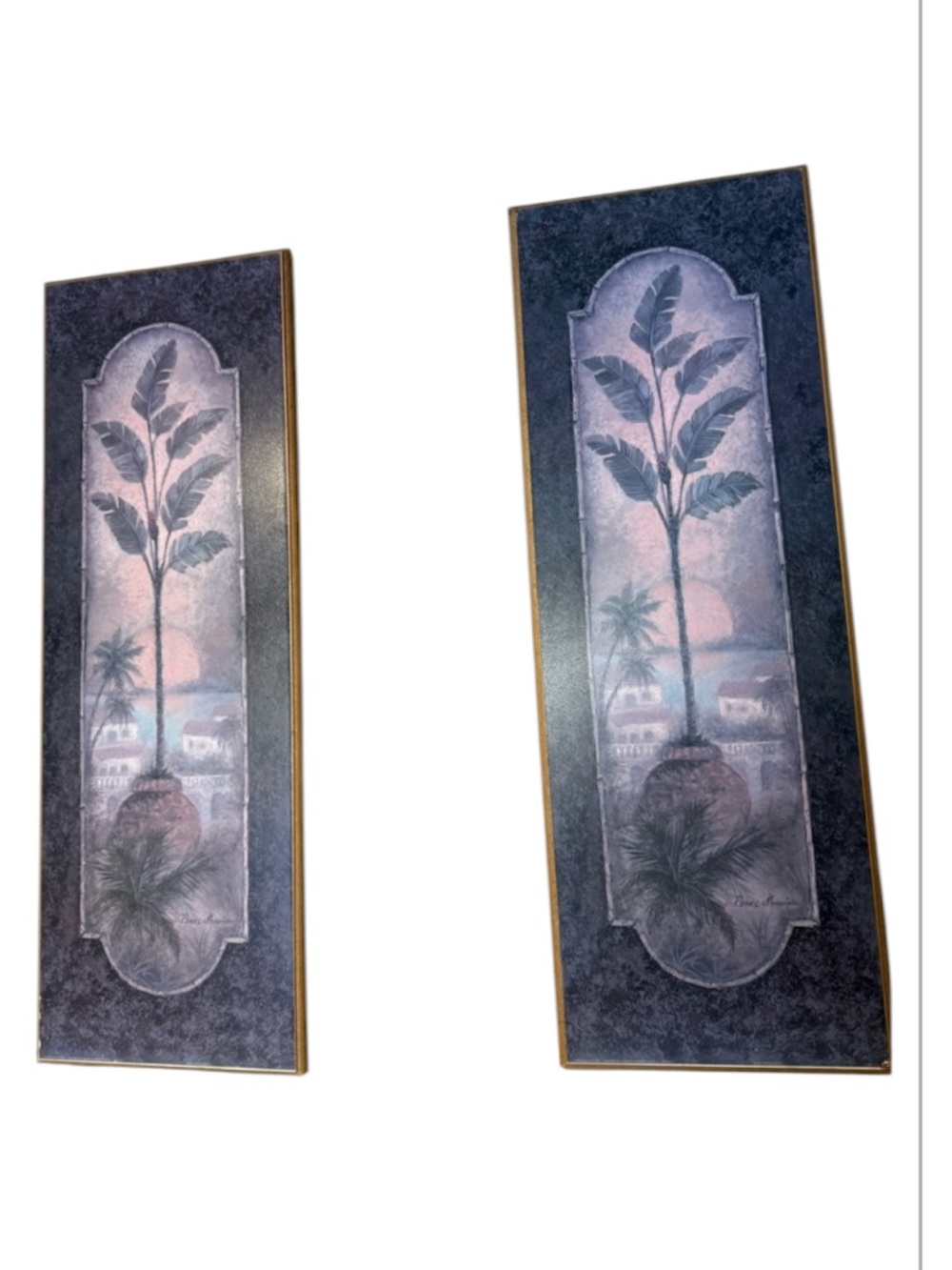 Ruane Manning Coastal  two Art Prints, Palm Trees canvas